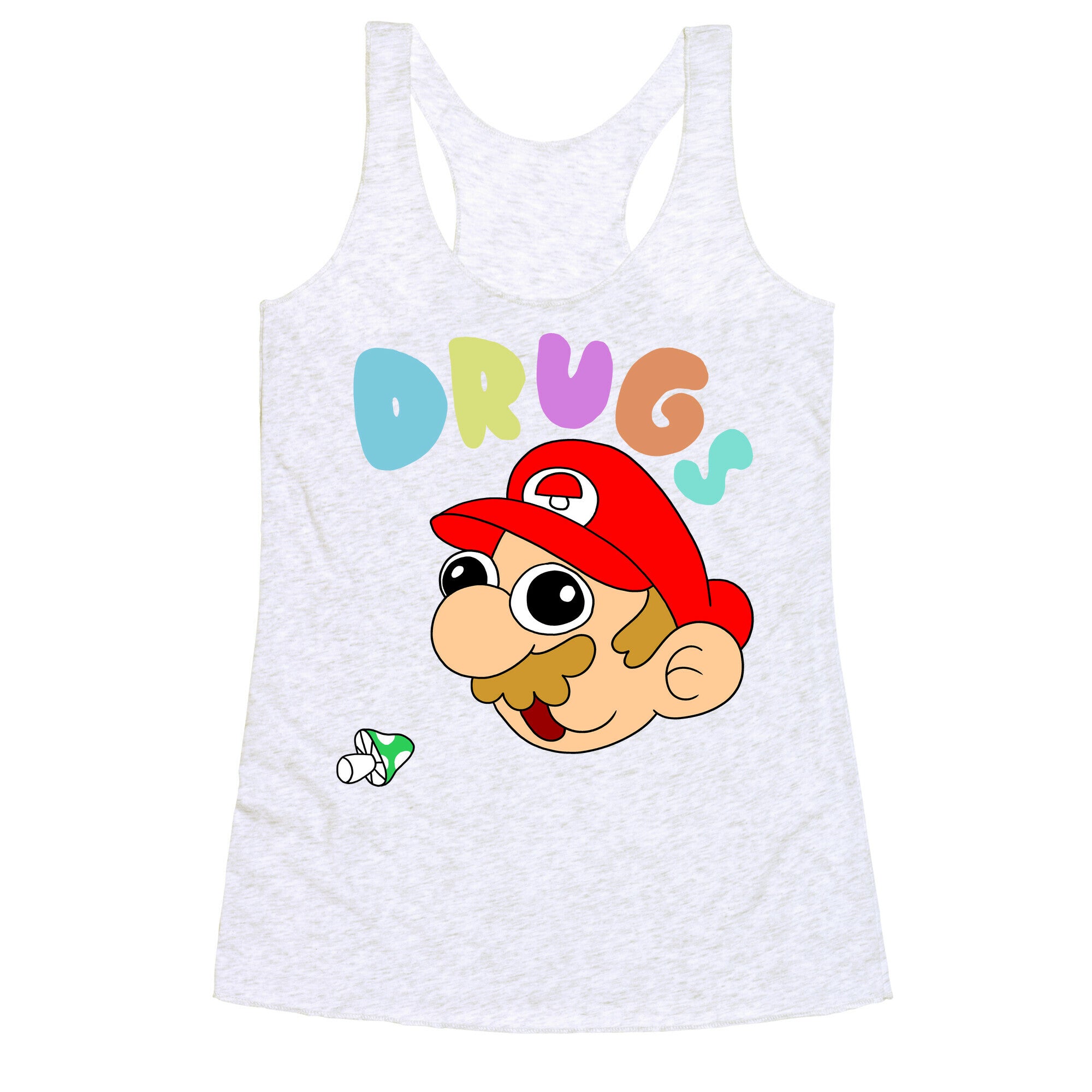 Mario On Drugs Racerback Tank